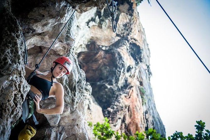 Beginner's Half-Day Rock Climbing Tours at Railay Beach Krabi - The beach setting, and its limits