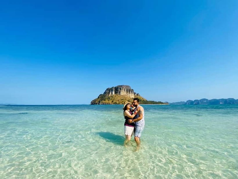 From Aonang: 4 Islands one day tour with Lunch - Chicken Island pairs a memorable landmark with a snorkel stop
