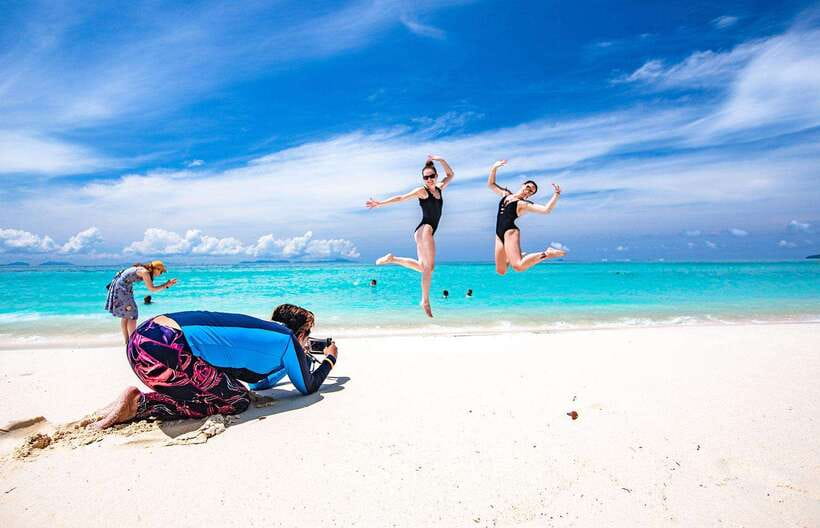 From Krabi: Maya Bay, Bamboo & Phi Phi Islands Day Tour - Walking from Loh Samah Bay to Maya Bay