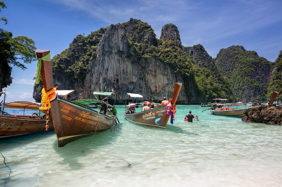 From Phi Phi: Full Day Longtail Tour Maya Bay & Snorkeling - Maya Bay: famous scenery, with a separate fee
