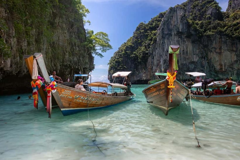 From Phi Phi: Half-Day Longtail Boat Tour to Maya Bay - Loh Samah Bay and the approach to Maya Bay