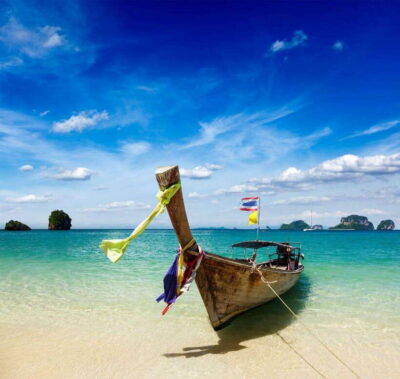 From Phi Phi islands: Phi Phi, Maya Area by longtail Boat