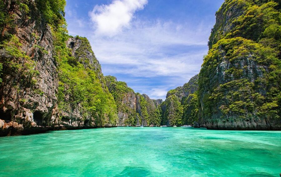 From Phi Phi: Sunrise Maya Bay, Pileh Lagoon Speedboat Tour - Bamboo Island is the full-day reward