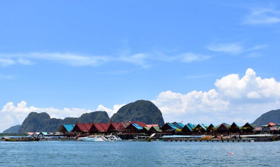 James Bond Island: Sightseeing Tour by Longtail Boat & Kayak - James Bond Island: a famous rock in a busy bay