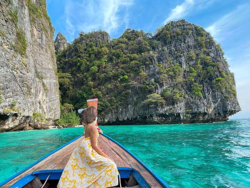 Koh Phi Phi: Maya Bay Private Longtail Boat Tour - Viking Cave from the boat