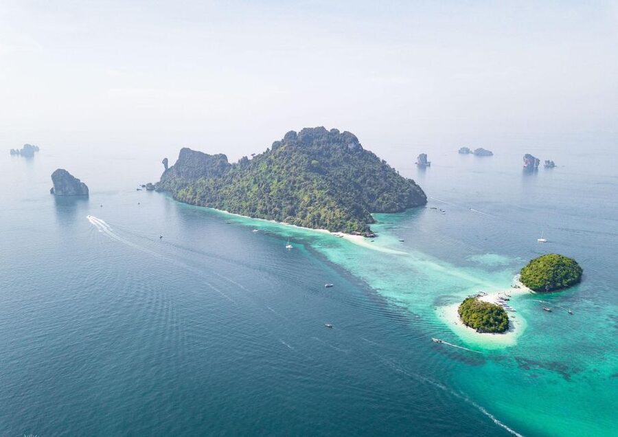 Krabi: 4 Islands & Krabi's Separated Sea Longtail Boat Tour - Poda Island: beach time and a boxed lunch
