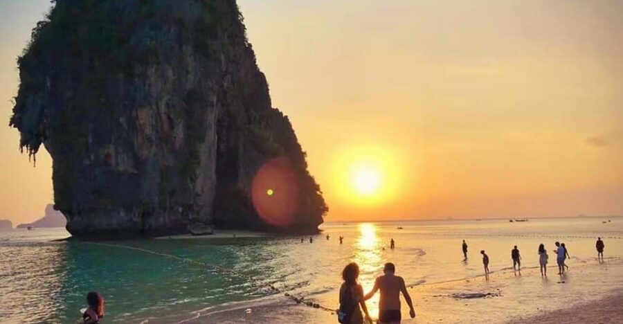 Krabi: 7 Islands Sunset Hopping Cruise with BBQ & Plankton - Phra Nang Cave and beach set the scene