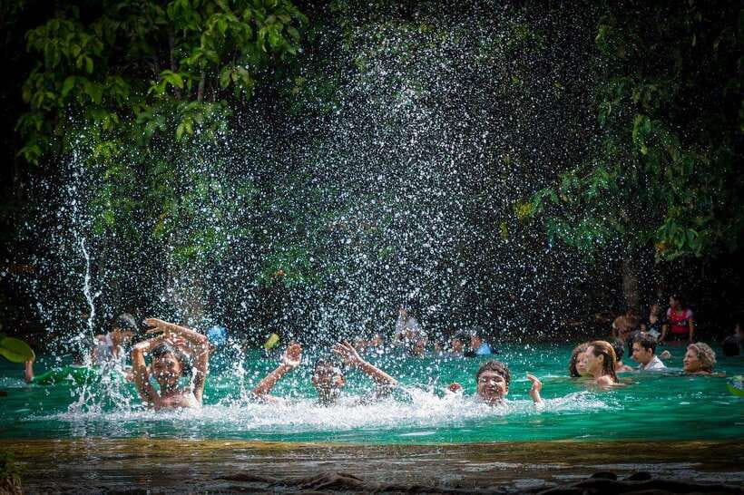 Krabi: Emerald Pool, Hot Waterfall, & Tiger Cave Temple Tour - Letting the hot springs slow the pace