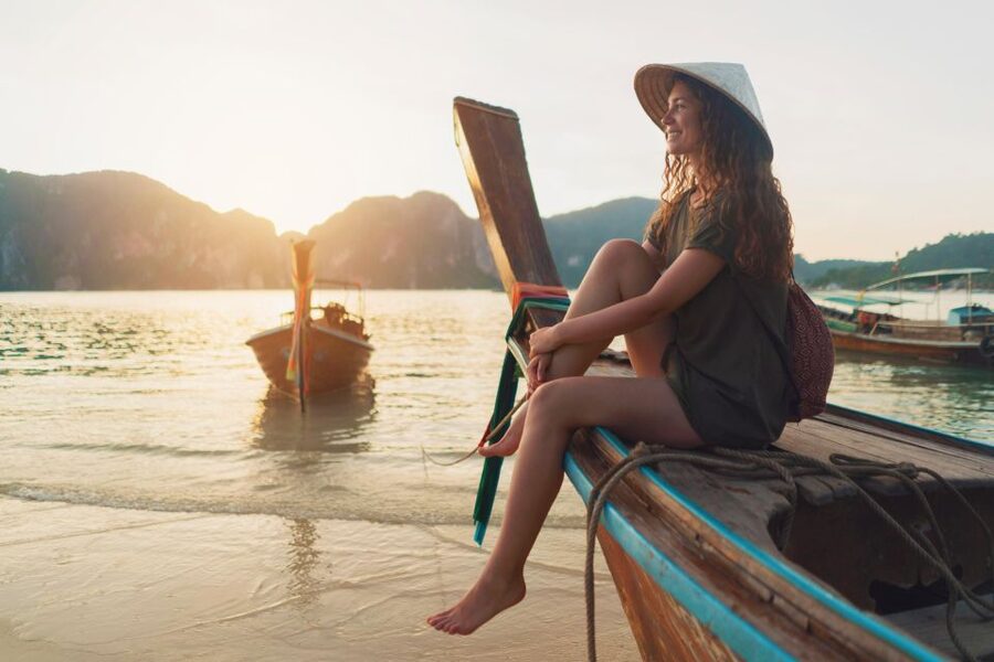Krabi: Railay Beach Bioluminescent Plankton Ferry Cruise - Sunset first, plankton after dark