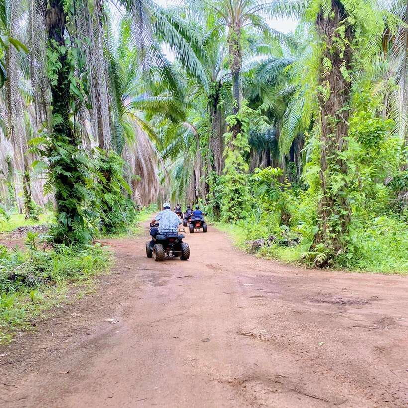 Krabi: Saitai Mountain Tail ATV Adventure - Staff help, water, and the return ride
