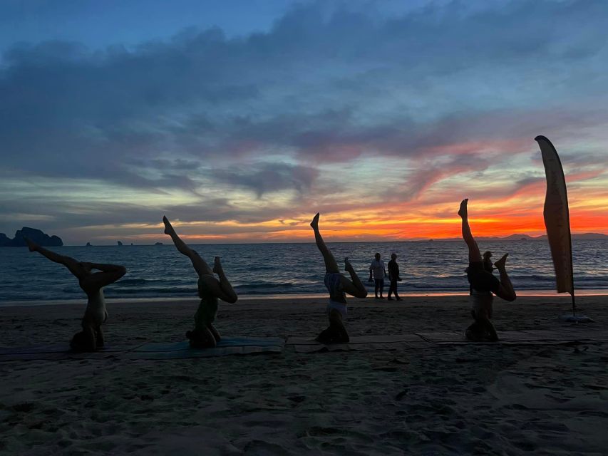 Krabi: Sunset Yoga Balance Join-in Class - The sunset setting, with a weather caveat
