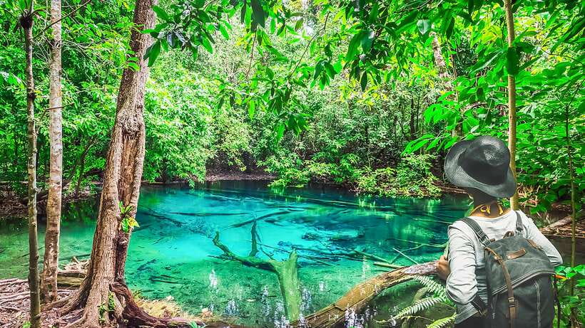 Krabi: Tiger Cave Temple, Emerald Pool and Hot Springs Tour - A full day inland from Krabi’s beaches