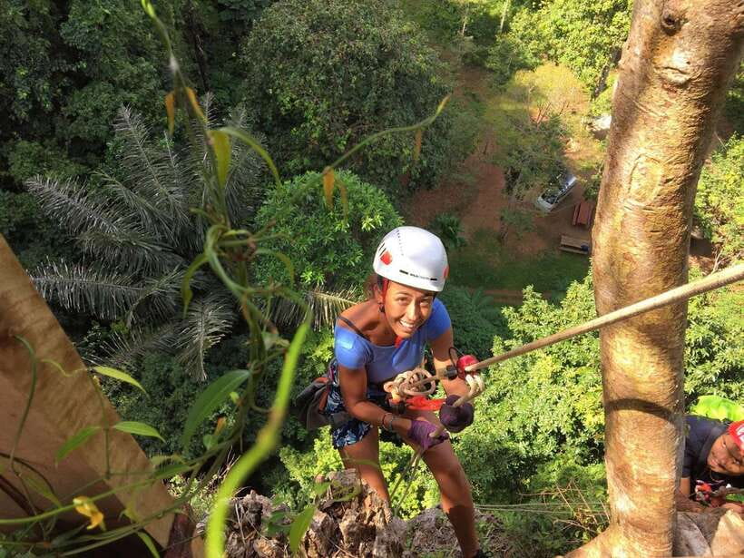 Krabi: Ziplining with Abseiling and Rock Climbing Options - Rock climbing and the cliff descent