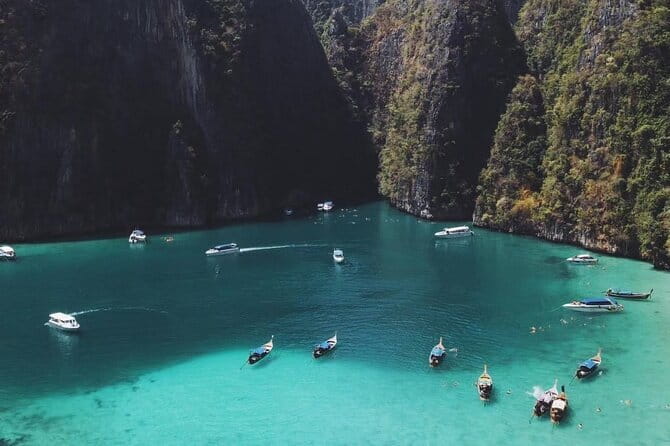 Phi Phi, Maya and Bamboo Islands Day Tour by Speedboat in Krabi - Bamboo Island: sand, swimming and snorkeling
