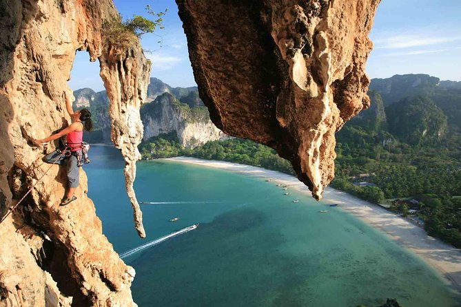 Rock Climbing at Railay Beach Krabi - From Krabi hotel pickup to the climbing area