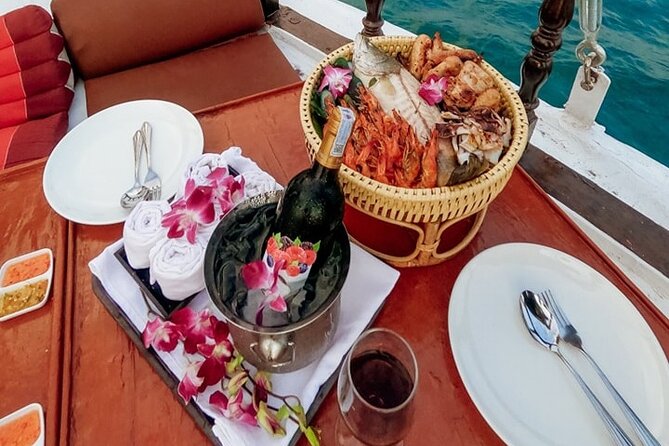 Sunset Dinner Cruise with night Swimming by Luxury Junk Boat - Railay’s cliffs, Phra Nang Cave and the first stretch at sea